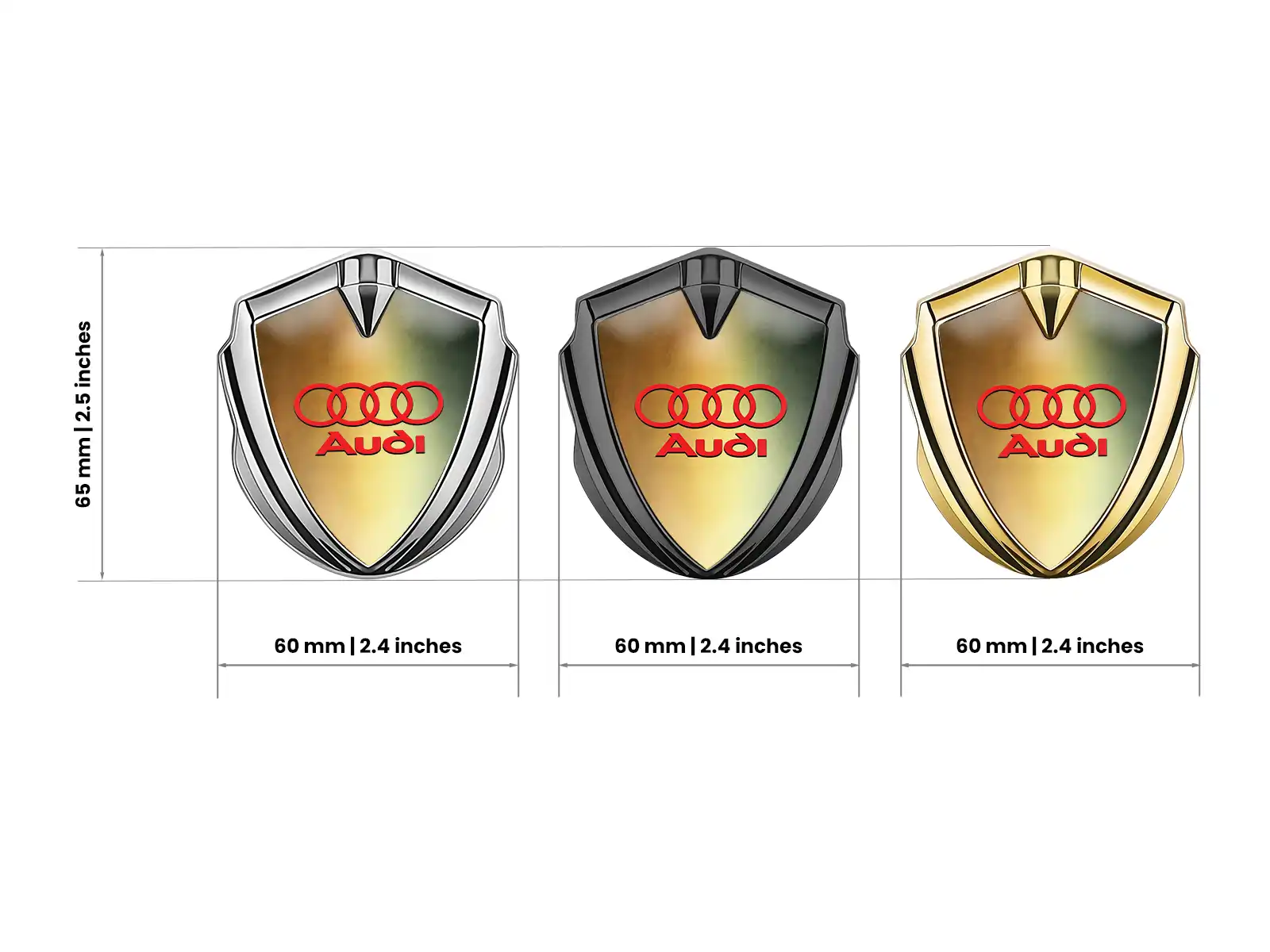 Audi Emblem Fender Badge Customizable Pro Edition